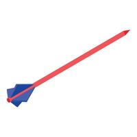 Red arrow flying through the air toward a target vector