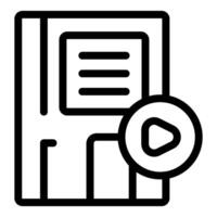 Simple icon of a save game file with a play button on it vector