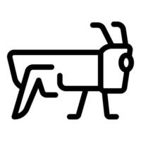 Big grasshopper standing with long legs icon vector