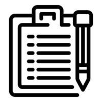 Clipboard with pencil drawing representing taking notes vector