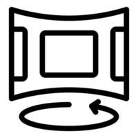 Augmented reality device creating immersive 360 degree experience vector