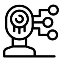 Artificial intelligence is analyzing data with a digital eye vector
