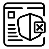 Website security error message showing security threat vector