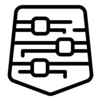 Digital equalizer displaying sound frequency levels icon vector