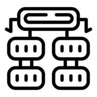 Blockchain network connecting multiple devices with secure data transfer system vector