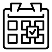 Calendar showing checkmark for appointment, event or deadline vector