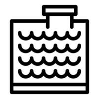 Swimming pool with springboard icon depicting summer activity vector