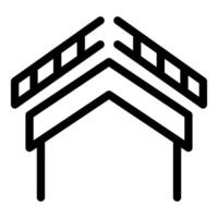Closed barrier gate blocking access with striped plank vector