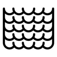 Minimalist icon of waves flowing on water surface vector