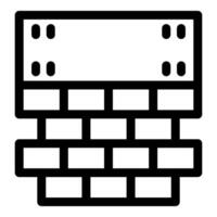 Firewall protecting data, cybersecurity concept icon vector