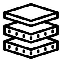Big data icon showing information processing and storage vector