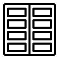 Server rack icon representing data storage and network infrastructure vector