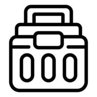 Line icon style illustration of a toolbox for construction or diy projects vector