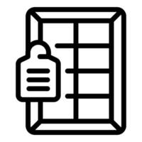 Empty shelf with blank price tag in supermarket vector
