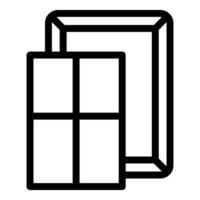 Window and door frame being installed during construction vector