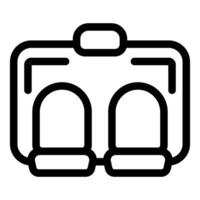 Vr glasses displaying two images for stereoscopic effect vector