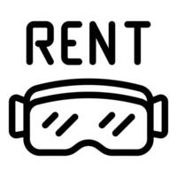 Rent virtual reality headset icon representing renting vr technology vector