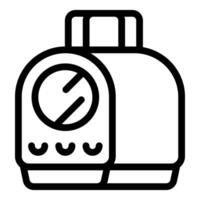 Modern double toaster with temperature control icon vector