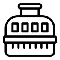 Pet carrier box with handle for carrying animals vector