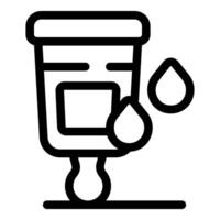 Medical urine test showing result with falling drops icon vector