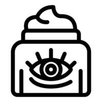 Eye cream jar showing beauty product for vision care vector