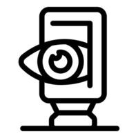 Eye tracking system scanning vision using modern technology vector