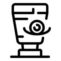 Smart home security system detecting motion with eye icon vector