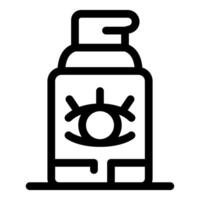 Eye cream bottle with pump for skincare routine vector