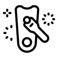 Game controller connecting to console for entertainment vector