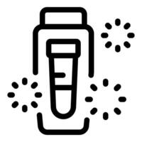 Medical test tube displaying virus level surrounded by virus molecules vector