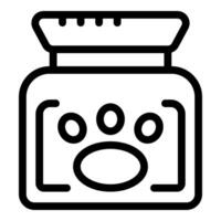 Dog food tin can containing nutritious kibble vector