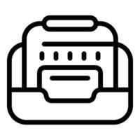 Office inbox with incoming documents representing task management vector