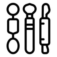 Dental instruments set for dentist performing surgery vector