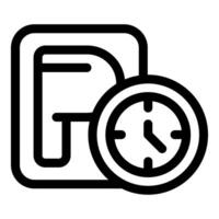 Clock overlaying document icon symbolizing time management vector