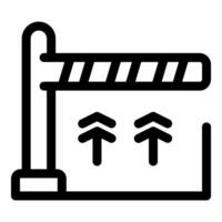 Closed barrier gate blocking access with up arrows sign vector