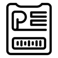 Electric meter showing consumption data with digital display vector