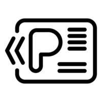 Parking card being inserted into parking meter vector