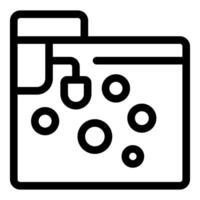 Laboratory equipment conducting research experiment icon vector