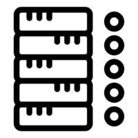 Data storage icon representing server room database vector