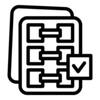 Server room performing well with checkmark icon vector