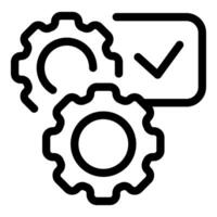Cogwheels working correctly representing business efficiency vector