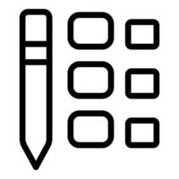 Pencil taking notes on checklist completing tasks ticking off boxes vector