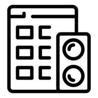 Website managing music playlist with digital audio tool vector