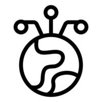 Global network connecting world through digital communication icon vector