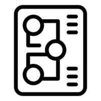 Tablet showing algorithm for machine learning process vector