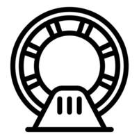 Time machine portal opening up to the future vector