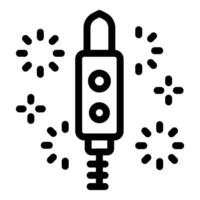 Firework rocket launching up with sparkling stars around vector