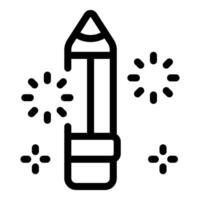 Pencil surrounded by stars sparkling, generating creative ideas vector