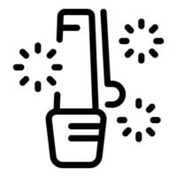 Walkie talkie sending and receiving signals icon vector