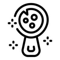 Laboratory glassware showing bacteria under microscope icon vector